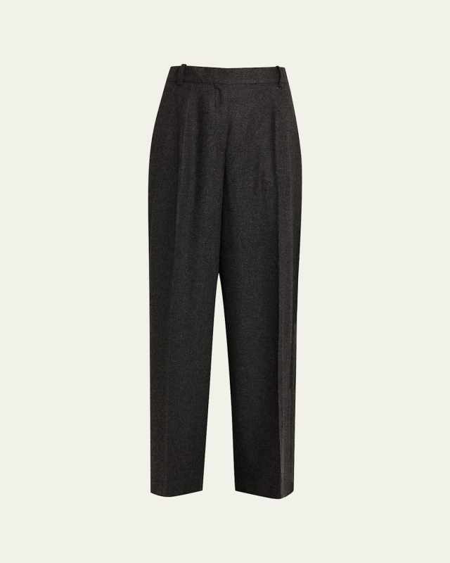 Wide Flannel Trousers